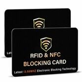 5p RFID Blocker Card Secures Whole Wallet Purse Contactless Debit Credit ID Guard NFC Shielding Card Protector For Bank ATM COL Black