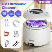 Maxkon Ultrasonic UV Cleaner Denture Retainer Aligner Jewellery Cleanser Dental Appliance Cleaning Machine for Whitening Tray Mouth Guard Makeup Brush