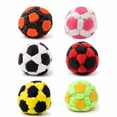 6 Pack Soccer Hackys Footbag Sacks Soft Plush Footbags Durable Fleece Juggling Balls Vibrant Sports Design,Party Favors,and Coordination Training