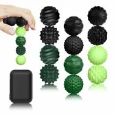 12 Pack Silicone Magnetic Sensory Fidget Balls,Silent Textured Stress Relief Desk Balls,Portable Quiet Fidget Toy for ADHD and Autism,Teens Ages 14+