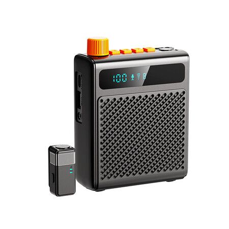 Wireless Voice Amplifier Clip on Bluetooth Speaker Rechargeable Teachers Microphone Wireless Clip-On Mic Waist Strap Teaching Public Speaking Training