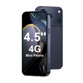4.5In Mini Phone 64GB Unlocked 4G Mobile Smartphone with 2000mAh Battery Compact Backup Mini Phone for Kids & Students Dual SIM Face ID Blue