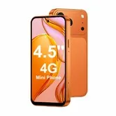 4G Mini Smartphone,3+64GB Unlocked Mini Phone with 4.5In HD Screen,2000mAh Battery,Dual SIM,Facial Recognition (Orange)