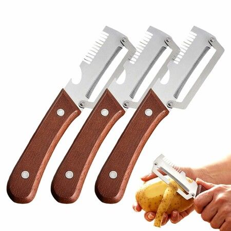 Vegetable Peeler,2026 Upgrade Multifunctional Stainless Steel Peeler,Kitchen Gadgets Tool for Fruit Pumpkin Peeling Potato Carrot Veggie Peeler 3Pack