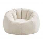 Artiss Bean Bag Chair Cover (No Filler) Soft Faux Fur Beanbag Cover Large Round Stuffed Animal Storage Bean Bag Cover Washable Lazy Sofa Cover for Adults Kids Teens, Beige