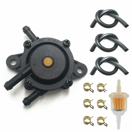 Fuel Pump with Filter & Oil Hose for Kohler 17-25HP,Briggs & Stratton 808492 808656,John Deere,Kawasaki,Yamaha Golf Cart,Lawn Mower,Cub Cadet Mikuni