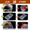 Reusable Snack Containers with Lids,Snack Containers,10Pack Snack Pack Containers,meal prep containers Double Compartment,Container Portion Control