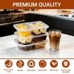 Reusable Snack Containers with Lids,Snack Containers,10Pack Snack Pack Containers,meal prep containers Double Compartment,Container Portion Control