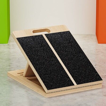 Slant Board for Calf-Stretching, Wooden Incline Wedge Stretcher for Squats, Foot and Ankle Mobility, Portable Fitness Equipment for Heel Stretch