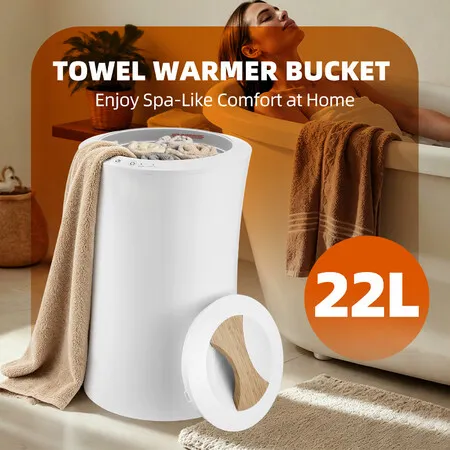 22L Hot Towel Warmer Bucket Large Bathroom Electric Heater Dryer Machine Bin Auto Shutoff for Hair Salon Facial Spa Barber Oversized Bathrobes Blankets