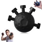 Glitzgrip Arm Builder, Hand Forearm Ball Strengthener and Finger Grip Exerciser Balls Wrist Strengthening Guitar Finger Gripper Strength Trainer, Black