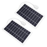 USB Solar Panel Charger, 2pcs Portable Solar Panel Kit for Camera, Cell Phone Charging, Camping, Hiking, Outdoor Travel 5V 5W