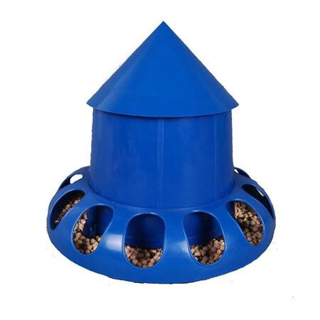 Automatic Pigeon Feeder, 11 Port Spill-Proof Bird Feeder with 7kg Capacity, Durable PP Chicken Trough for Parrots, Doves, Wild Birds