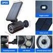 2Pcs 8 LED IP65 Waterproof Infrared Solar Motion Lights with Toggle Switch Camera-Like 3 Mode Wall Mounted 3 for Garden Yard