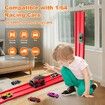 4.6M Flexible Race Track Set DIY Bendable Race Car with 4 Toy Cars,Suction Cups,Portable Racetrack Compatible with 1/64 Diecast Cars for Kids 3+(Red)