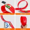 4.6M Flexible Race Track Set DIY Bendable Race Car with 4 Toy Cars,Suction Cups,Portable Racetrack Compatible with 1/64 Diecast Cars for Kids 3+(Red)