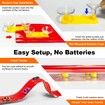4.6M Flexible Race Track Set DIY Bendable Race Car with 4 Toy Cars,Suction Cups,Portable Racetrack Compatible with 1/64 Diecast Cars for Kids 3+(Red)