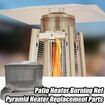 Patio Heater Burning Net Emitter Screen and Base 4-Sided Pyramid Heater Replacement Parts Emitter Screen Replacement for Patio Glass Tube Propane Heater