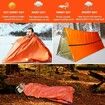 Orange Emergency Sleeping Bag Lightweight Survival Sleeping Bags Thermal Bivy Sack Portable Emergency Blanket for Camping Hiking Outdoor Activities