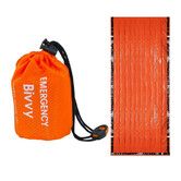 Orange Emergency Sleeping Bag Lightweight Survival Sleeping Bags Thermal Bivy Sack Portable Emergency Blanket for Camping Hiking Outdoor Activities