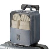 Grey 30x23x13 cm Travel Shoe Bag Portable Shoe Storage Bag for Business Trips Travel Luggage Shoe Pouch Organizer Dustproof Suitcase Organizer