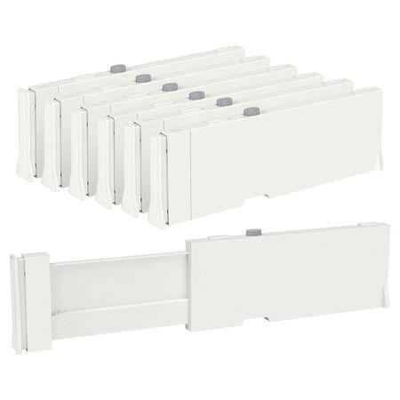 4 Pack Adjustable Drawer Dividers,4 Inch Height 11.6-17 Inch Expandable Plastic Drawer Separators for Dresser Baby Clothes Underwear Kitchen Office Storage