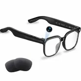 AI Smart Glasses with Camera and Audio,8MP HD Camera Glasses,1080P Video Recording Sunglasses,Real Time Translation,Voice Assistant,Open-Ear Audio