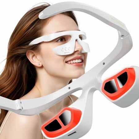Under Eye Red Light Care Device,Red Light 630±10nm Care Glasses for Eyes,Red Light Eye Mask,Dark Circles,Puffiness periorbital for Treating