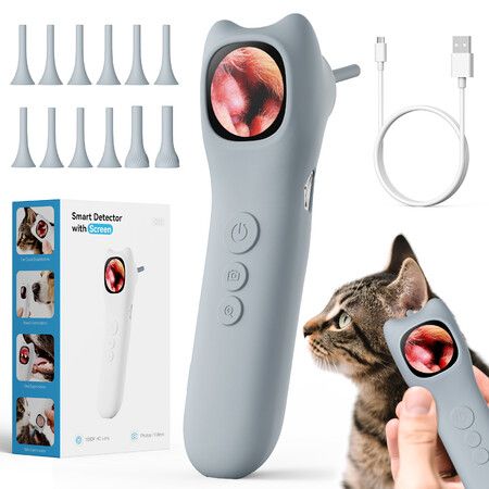 1080P Digital Otoscope Ear Camera with 1.21 inch Standalone Screen,Lighted Nose Throat Skin Checker,Earwax Removal Tool Kit for Family Pet