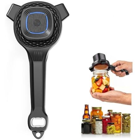 Rechargeable Electric Can Opener,2-in-1 Can Opener Electric And Bottle with Power-Clamp Technology,Easy Opening Opener For Weak Hands Seniors