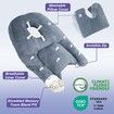 Face Down Pillow After BBL or Eye Surgery Home Massage Pillow Stomach Sleeping Face Down for Bed with Memory Foam and Removable Cover