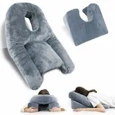 Face Down Pillow After BBL or Eye Surgery Home Massage Pillow Stomach Sleeping Face Down for Bed with Memory Foam and Removable Cover
