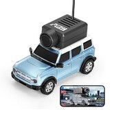 1:64 Mini RC Cars, 2.4G FPV Remote Control Toy Car with 720P HD Camera, Gyro, LED Ambient Light, APP Controlled Drifting Car for Men Women, Blue