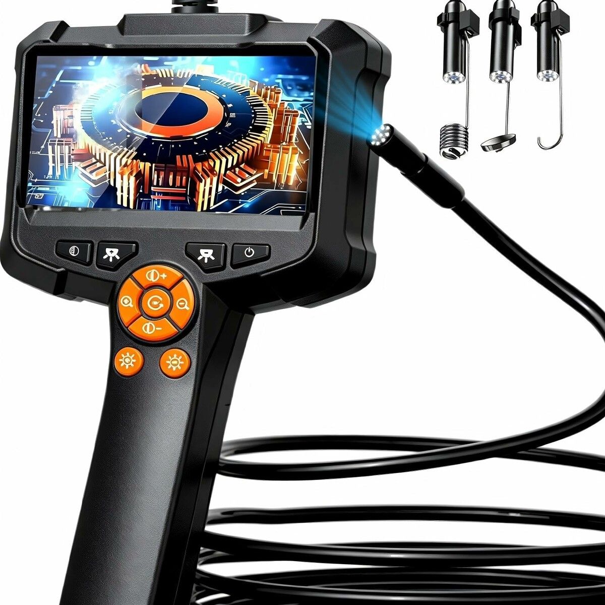 Endoscope Camera with Light,1080P HD Borescope with 8 Adjustable Lights,IP67 Waterproof Snake Camera Ideal for Inspecting Walls Automotive Engines Pipes