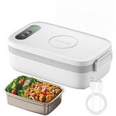 CORDLESS Electric  Lunch Box Rechargeable Heating  1L Portable Self-Heating Food Warmer Work Office Car Travel Picnic  Outdoor  Christmas Birthday Gift
