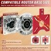 Router Circle Cutting Jig for DeWalt, Bosch, Milwaukee Compact Routers, 4 in 1 Adjustable Router Jig, Circle Cutting Guide for Trim Routers