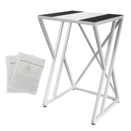 Dryer Stand Over Front Loading Washing Machine, 100kg Heavy Duty Steel Stacking Kit, 102x67x60cm Space Saving Shelf for Small Home, Anti-Slip Rubber Surface, Fits Tumble Dryers & Washers, White