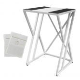 Dryer Stand Over Front Loading Washing Machine, 100kg Heavy Duty Steel Stacking Kit, 102x67x60cm Space Saving Shelf for Small Home, Anti-Slip Rubber Surface, Fits Tumble Dryers & Washers, White
