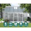 Green Fingers Greenhouse 3x2.5x1.95M Aluminium Polycarbonate Green House Garden Shed