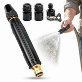 High Pressure Power Washer Nozzle with Connector Set,Direct Spray Gun,Power Jet Water with Three Spray Modes,Multi Function Watering Sprayer (1 PCS)