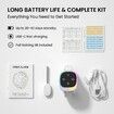 Wireless Bed Wetting Alarm, Watch Style Wristband Potty Trainer with Vibration Voice Light Alert Anti-Loss Tracking 20 Days Standby for Kids Elderly, White