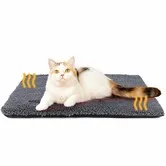 Self Warming Pet Mat 25 x 19 Inch Thermal Cat Dog Bed,Non-Electric Heat Reflect Pad with Removable Cover,Non-Slip Bottom Washable for Indoor Outdoor Pets