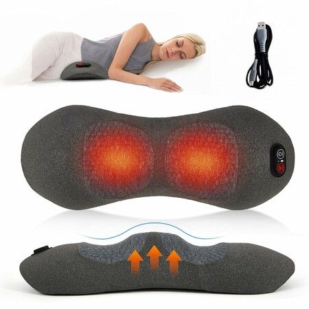 Smooth Spine Triple Fusion Back Massager with Heat Spine Decompression Device,Deep Tissue Massager