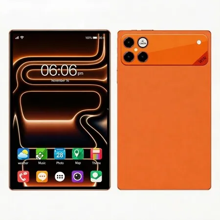 Tablet 10 inch, Android 14 Tablet with Octa-Core Processor, 6GB RAM 64GB ROM 1 TB Expandable, 1280x800 IPS Touch Screen, 2MP+8MP Dual Camera, Orange