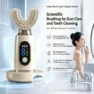Smart U-Shaped Sonic Electric Toothbrush Set,High Frequency Automatic Deep Clean Brush With Dupont Bristles For Travel,IPX7 Waterproof Beige