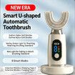 Smart U-Shaped Sonic Electric Toothbrush Set,High Frequency Automatic Deep Clean Brush With Dupont Bristles For Travel,IPX7 Waterproof Beige