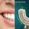 Smart U-Shaped Sonic Electric Toothbrush Set,High Frequency Automatic Deep Clean Brush With Dupont Bristles For Travel,IPX7 Waterproof Beige