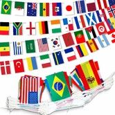 World Cup FIFA 2026 String Flags 48 Teams  Football  SOCCER 17.5m 20x30CM Bunting SPORTS Bar Pubs Game Decoration  Fan Party Supply Holiday Gift