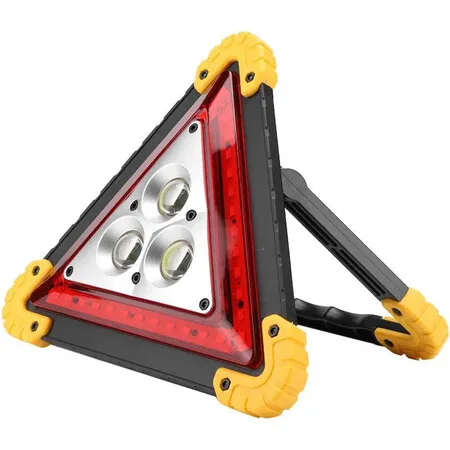 LED Emergency Warning Triangle, Rechargeable Portable Flashing LED Warning Triangle Light, Safety Hazard Light for Car Truck RV Vehicle Roadside