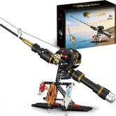589 Pieces Fishing Rod Building Block Set,Functional Model Kit STEM Construction Toy Home Display Decor Gift for Kids Ages 8+
